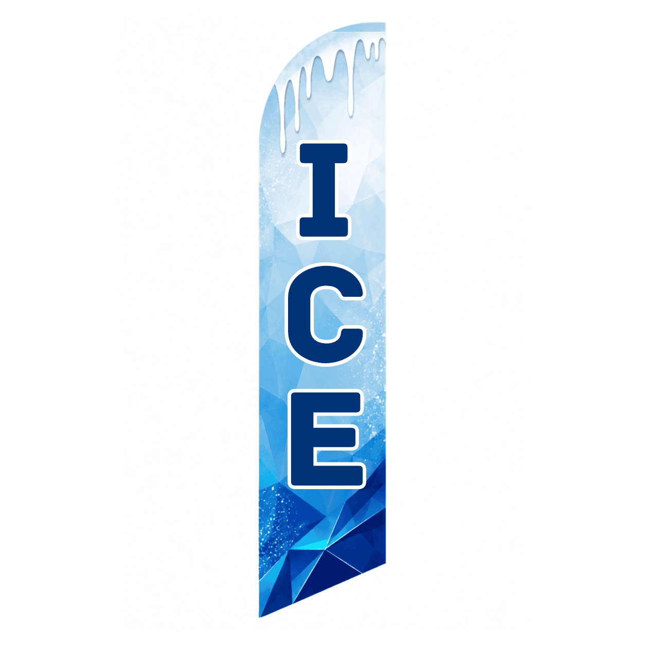 Ice Blue Feather Flag